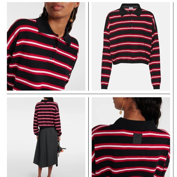 Loewe Striped Wool Polo Sweater (Small) - Picture 1 of 4